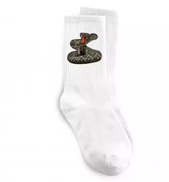 Носки Змія гримуча Белый фото