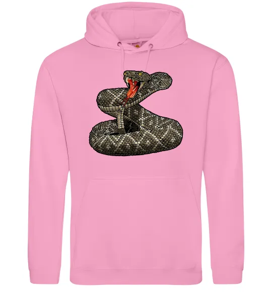 Мужская толстовка (худи) Змія гримуча Розовый фото