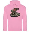 Мужская толстовка (худи) Змія гримуча Розовый фото