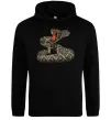 Чоловіча толстовка (худі) Змія гримуча Чорний фото
