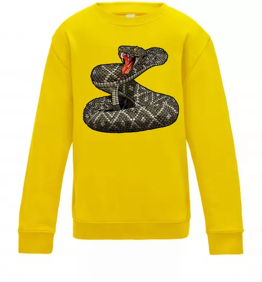 Детский Свитшот Змія гримуча Солнечно желтый фото