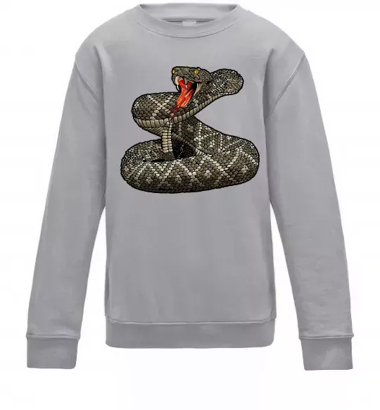 Детский Свитшот Змія гримуча Серый меланж фото