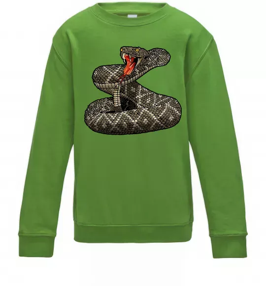 Детский Свитшот Змія гримуча Лаймовый фото