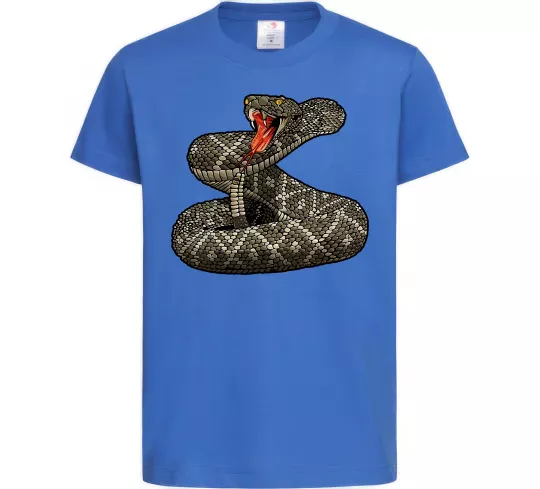 Дитяча футболка Змія гримуча Яскраво-синій фото