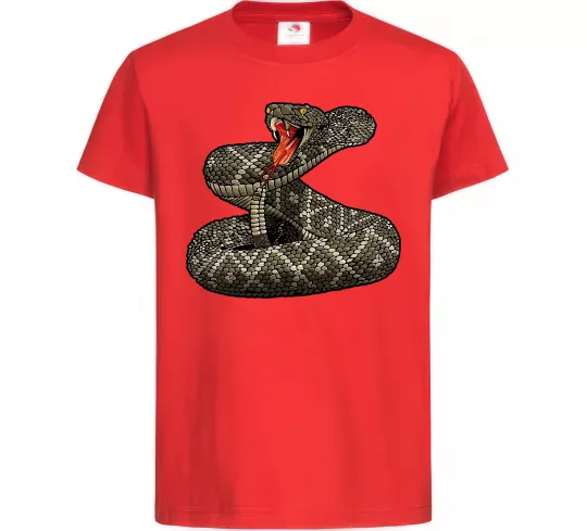 Дитяча футболка Змія гримуча Червоний фото
