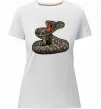 Жіноча преміум футболка Змія гримуча Білий фото