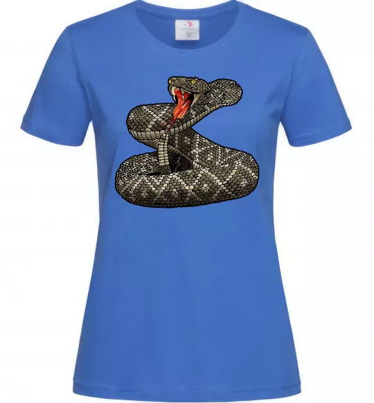 Женская футболка Змія гримуча Ярко-синий фото