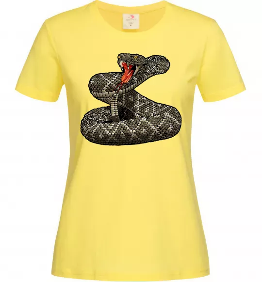 Женская футболка Змія гримуча Лимонный фото