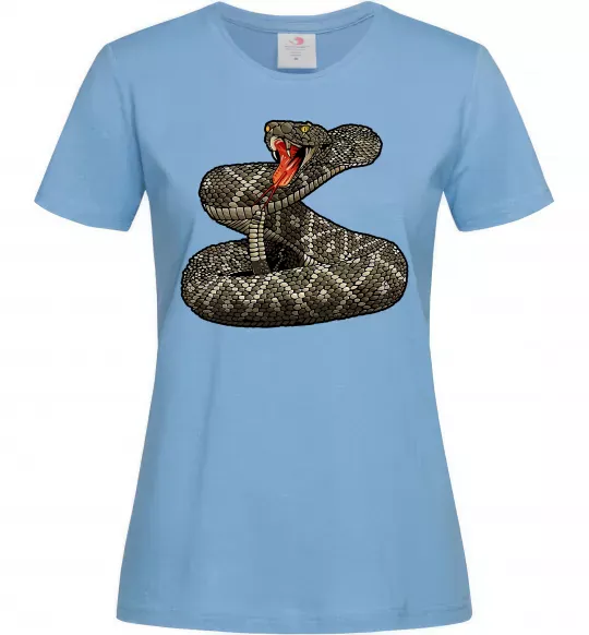 Женская футболка Змія гримуча Голубой фото
