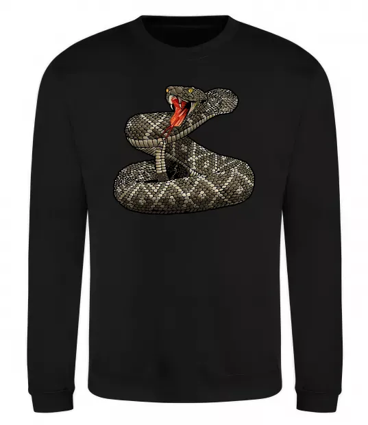 Світшот Змія гримуча Чорний фото