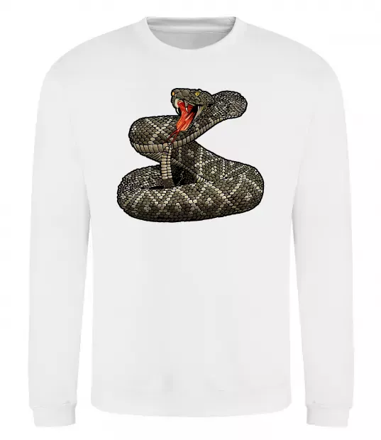 Світшот Змія гримуча Білий фото