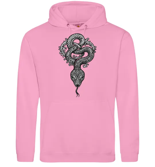 Мужская толстовка (худи) Змія візерунки Розовый фото