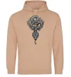 Мужская толстовка (худи) Змія візерунки Песочный фото