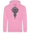 Женская толстовка (худи) Змія візерунки Розовый фото