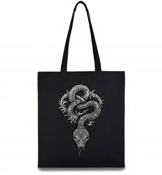 Еко-сумка Змія візерунки Чорний фото
