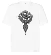Футболка Оверсайз Змія візерунки Белый фото