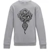 Детский Свитшот Змія візерунки Серый меланж фото