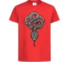 Детская футболка Змія візерунки Красный фото