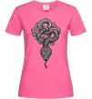 Женская футболка Змія візерунки Ярко-розовый фото