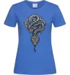 Женская футболка Змія візерунки Ярко-синий фото