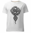 Мужская премиум футболка Змія візерунки Белый фото