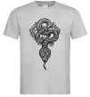 Мужская футболка Змія візерунки Серый фото