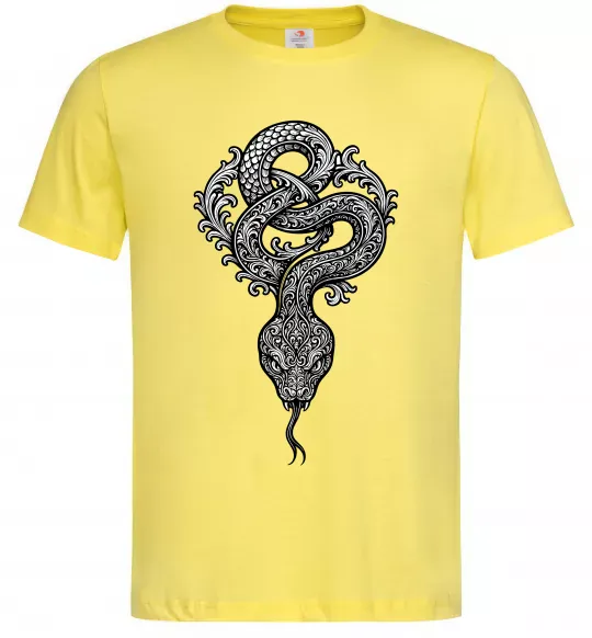 Мужская футболка Змія візерунки Лимонный фото