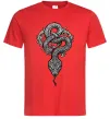 Мужская футболка Змія візерунки Красный фото