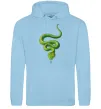 Мужская толстовка (худи) Зелена змія Голубой фото
