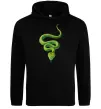 Женская толстовка (худи) Зелена змія Черный фото
