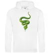 Женская толстовка (худи) Зелена змія Белый фото