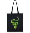 Еко-сумка Зелена змія Чорний фото