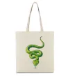 Еко-сумка Зелена змія Бежевий фото