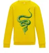 Детский Свитшот Зелена змія Солнечно желтый фото