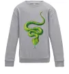 Детский Свитшот Зелена змія Серый меланж фото