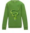 Детский Свитшот Зелена змія Лаймовый фото