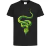 Дитяча футболка Зелена змія Чорний фото