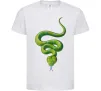 Дитяча футболка Зелена змія Білий фото