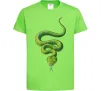 Дитяча футболка Зелена змія Лаймовий фото