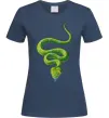 Жіноча футболка Зелена змія Темно-синій фото
