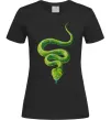 Жіноча футболка Зелена змія Чорний фото