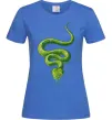 Жіноча футболка Зелена змія Яскраво-синій фото