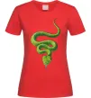 Жіноча футболка Зелена змія Червоний фото