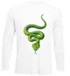 Лонгслів Зелена змія Білий фото
