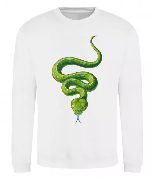 Свитшот Зелена змія Белый фото