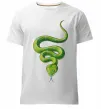 Чоловіча преміум футболка Зелена змія Білий фото
