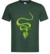 Мужская футболка Зелена змія Темно-зеленый фото