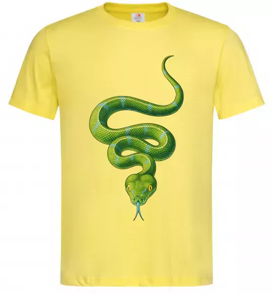 Мужская футболка Зелена змія Лимонный фото