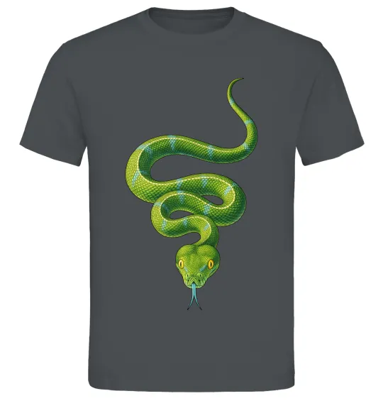 Мужская футболка Зелена змія Графит фото