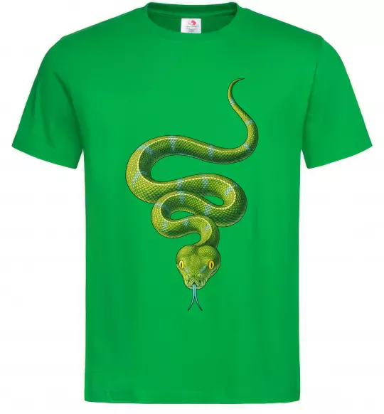 Мужская футболка Зелена змія Зеленый фото